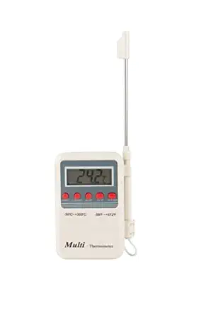 Thermomate Digital Multi-Stem Thermometer with LCD White Multicolor