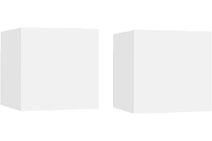 vidaXL Mobili Porta TV a Parete 2pz Bianchi 30,5x30x30 cm