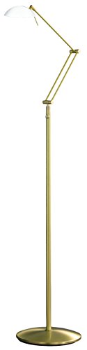 Knapstein Stehleuchte, messing matt, Glas opal matt weiß GKS-41.878.03-1