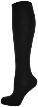 Compression Socks, knee high - Black, 9-11 UK, high quality Unisex hand linked. 1 pair