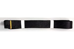 Shihan 1 Dan Bar Black Belt SATIN (gold Dan Bar) 320cm For Men/Women Karate, Kickboxing, Shotokan, Shito-Ryu, Goju Ryu, All Styles Of Martial Arts Karate Black Belt Master Kempo