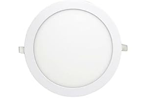 VIVALAMP FARETTO LED DA INCASSO 20W ROTONDO SLIM BORDO BIANCO DIAMETRO 24CM KIT 2 PEZZI 6400K