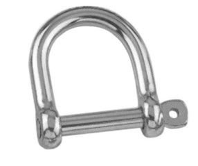 Edelstahl Schäkel weite Form ø 6 mm, A4 AISI 316