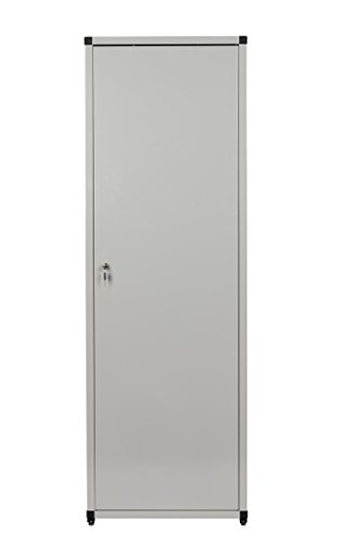 XL Metallschrank in Hellgrau mit 4 höhenverstellbaren Böden. Außenmaß 60 x 44 x 180 cm. Solide Konstruktion, TÜV geprüft. - 5