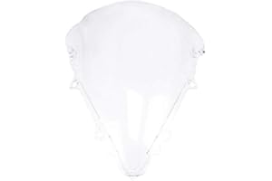 BHYSHOP Pare-brise double bulle pour Yamaha 2003-2005 YZF600 R6 2006-2009 R6S (transparent)