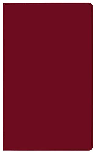 Taschenkalender Pluto geheftet PVC burgund 2020: Terminplaner mit Monatskalendarium und Uhrzeit. Dünner Buchkalender - wiederverwendbar. 1 Monat 2 Seiten. 8,7 x 15,3 cm