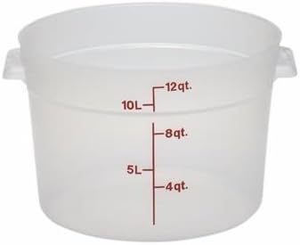 Cambro Camware Translucent Round Food Storage Containers, 12 Quart (RFS12PP) Category: Food Storage Round Containers by CAMBRO MANUFACTURING CO