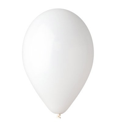100 Luftballons Ø 33cm (13") / 120cm Umfang - Farbe weiß