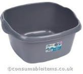 Whatmore Casa Square Washing Up Bowl 32cm Silver