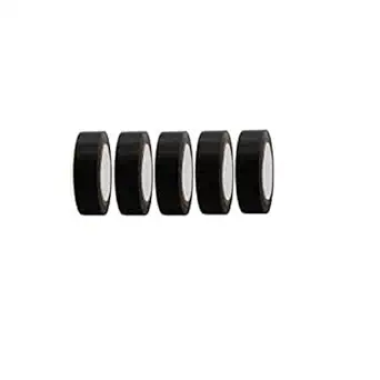 Self Adhesive PVC Electrical Insulation Tape (Black color, 16mmx7mx0.125mm) - |Set of 5 Rolls|