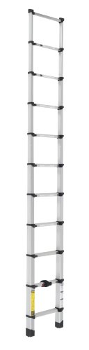 Trebs 99727 Teleskopleiter aus Aluminium, rutschfest, 11 Sprossen, höhenverstellbar 86 cm bis 320 cm, Belastbarkeit 150 kg, EN131 - 6