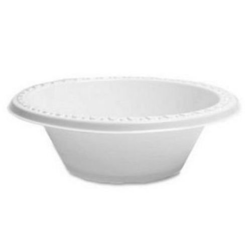 50 x Round Plastic Disposable Bowls Home, Outdoor Party Serving Bowls (Suitable For All Party Hot and Cold Food) 120Z 300ml