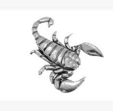 Pewter Scorpion Pin Badge or Brooch Gift for Scarf, Tie, Hat, Coat or Bag
