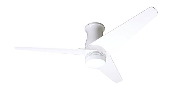 Modern Fan Vel Hug Gw Velo Hugger Gloss White Flush Mount 50