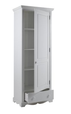 ACTUAL DIFFUSION 40201 WINDSOR Armoire Bonnetière Bois Blanc 42 x 70 x 186 cm