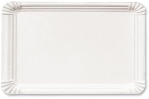 der-verpackungs-profi 1500 Pappteller 13 x 20 cm eckig weiß