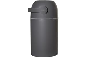 KEMMLIT Windeleimer geruchsdicht ohne Kassette mit Deckel und großes Fassungsvermögen für bis zu 25 Babywindeln inkl. Geruchsstop-System - Funktioniert mit herkömmlichen Tüten (Graphite)