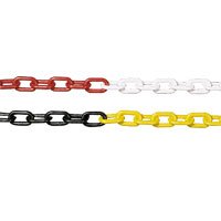 Preisvergleich Produktbild Gliederkette, Kunststoff, gelb-schwarz, 25 m