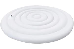 GEHANICO Couvercle De Spa Gonflable Rond avec Valve De Gonflage Et De Dégonflage Coupe Vent Résistant à La Pluie à La Neige Couvercle Isolé pour Spa Couvercle Gonflable Rond pour Spa (Round + 145 cm)