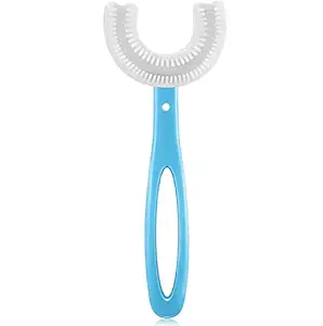 MARMIX U Shaped Toothbrush for Kids Manual Whitening Toothbrush Silicone Brush Head for Kids Children Infant Toothbrush For 6-12 Years Mouth-Cleaning (Multicolor, 1 Pcs )