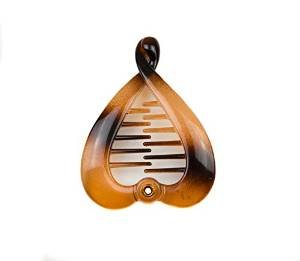 Mytoptrendz®Women's Small Heart Shape Banana Hair Clip Ponytail Ring (Tort Brown)