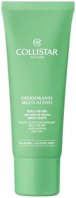 Collistar Deodorante Multi-Attivo Roll-On 48h con Latte di Avena, Senza Alcol, Azione Emolliente e Rinfrescante, non Lascia Aloni, 75 ml