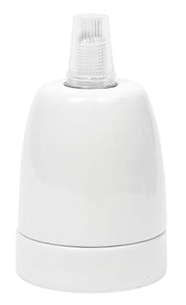 Porzellan-Fassung"Weiß" (hochwertige Keramik, glasiert) für Glühbirnen