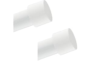 Sento 19mm Weiß Glanz Zusammenstellung Gardinenstangen Erstellen Vorhangstange 2X Endstücke Zoya