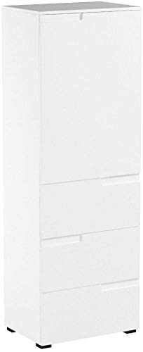 Schrank weiss Hochglanz - 4