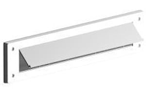 LOWENERGYSUPERMARKET Letterbox Cover Draught Excluder with Brush - White with flap