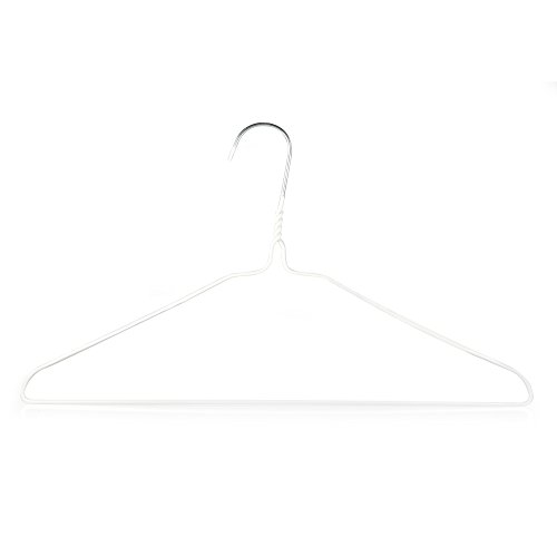 20 weiße 41cm Drahtkleiderbügel , 41 cm breit, Draht-Stärke: ca. 2,3 mm – Chemische Reinigung Hangerworld - 2