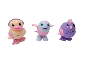 SR TOYS Colourful Funny Key Operated Wind Up Jumping Duck,Chick & Penguin Toy for Kids 2 3 4 5 Years Baby Boy and Baby Girl (Pack of 3 )