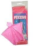 eBuyGB Unisex Adult Mac Emergency Rain Waterproof Poncho, Transparent Pink
