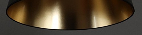Designer Lampenschirm Schwarz konische Form Goldkante Ø 25 bis 40cm (SCHWARZ 20*30*18cm) - 5