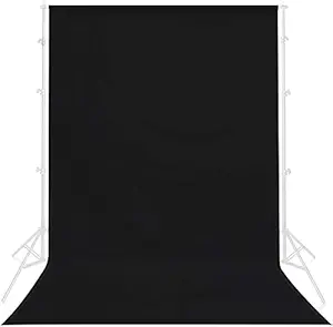 Shivnora 8x12 Feet Chromakey LEKERA Black Backdrop Background for Photography Live Stream Video Recording Editing Gaming Kine Master MX takatak YouTube Video Shooting with Carry Bag - Black