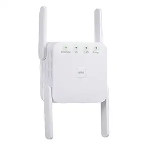 Layfuz 1200M s 2.4G 5G Dual Frequency WiFi WiFi Extender Wireless Signal White for Home Office Use UK Plug