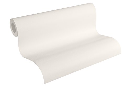 A.S. Création Vlies-Unitapete, 5 glatte Wand, 1 Stück, creme, 309129