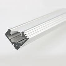 Painted in White (RAL9010) 45-alu Aluminium Profile for LED Stripes 2 m, 45 Degrees Complete Coverage Matt PVC