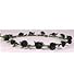 boho floral head garland flower headband floral headdress wedding festival (black)