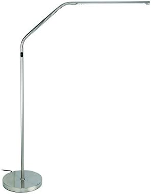 Daylight Company Slimline LED Floor Lamp, Metal, Brushed Steel