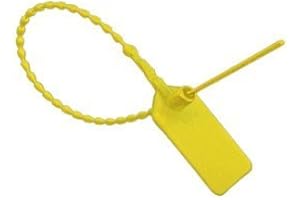 STOFFEL Yellow SecurityTags Pull Ties Secure Anti-Tamper Seals（Package of 100）