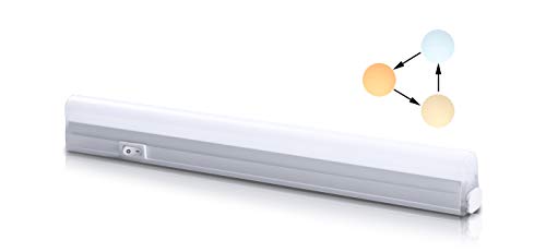Preisvergleich Produktbild Led Unterbauleuchte Küchenlampe Unterbau Lichtleiste Farbwechsel Schrankbeleuchtung Superhell mit Ein / Ausschalter Schraube Verbindungskabel Warmweiß Neutralweiß Kaltweiß 500 Lumen 300 mm