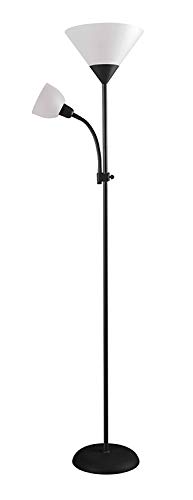 Preisvergleich Produktbild Deckenfluter Fluter Stehlampe Stehleuchte Leselampe Stand Lampe Leuchte Schwarz