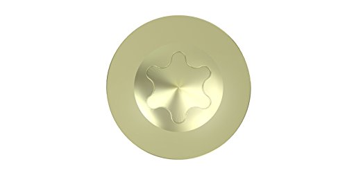 Dresselhaus JD-79 – Universalschraube mit Senkkopf und Fräsrippen, I-Stern/Teilgewinde, 4 x 40 mm, 1000 Stück, Galvanisch verzinkt gelb Chromatiert, 0/1137/021/ 4,0/ 40/ /03 - 2