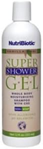 Super Shower Gel, Non-Soap, Vanilla Chai, 12 fl oz (355 ml), NutriBiotic[Amazon-developed Certification] Compact by Design