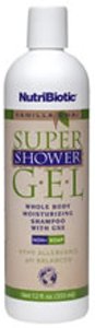Super Shower Gel, Non-Soap, Vanilla Chai, 12 fl oz (355 ml), NutriBiotic[Amazon-developed Certification] Compact by Design