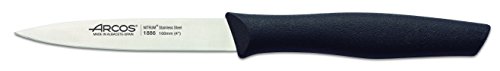 Arcos Séries Nova - Couteau D'Office Couteau à Éplucher - Lame Acier Inoxydable Nitrum 100 mm - Manche Polypropylène Couleur Noir