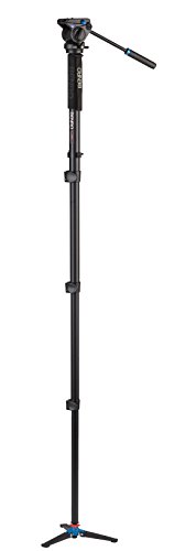 Benro BRA48FDS4 - Monopié con Cabezal de vídeo, Negro
