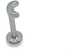 Tiny/Mini Moon Silver Plain Internally Threaded Labret Tragus Monroe Stud Cartilage Ear 1.2mm 8mm