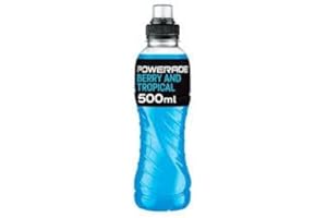 WOWBOXME Powerade Sports Drink 24 Bottles x 500ml (24 Bottles x 500ml, Berry And Tropical Blue)